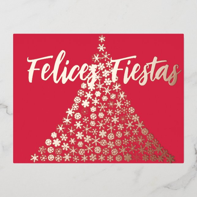 Carte postale Felices Fiestas Script Holiday (Recto)