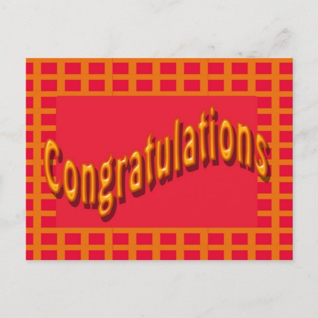 Carte Postale félicitations (Devant)