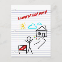 félicitations à la maison cahier papier esquisses