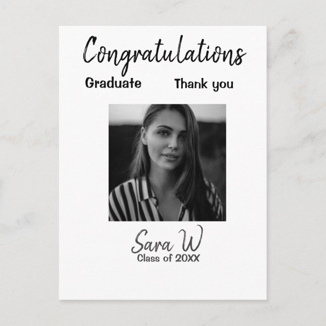 Carte Postale Félicitations à la promotion de année nom école un (Devant)