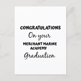Carte Postale félicitations à l'académie de marine marchande 