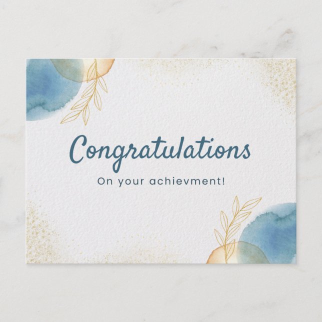Carte Postale Félicitations à l'art élégant pour votre réussite (Devant)