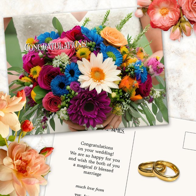 Carte Postale Félicitations à votre Mariage (Créateur téléchargé)