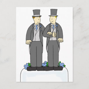 Carte Postale Félicitations au mariage gay de deux chambres