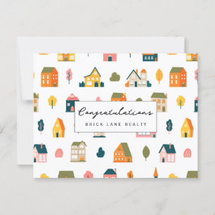 Carte Postale Félicitations aux nouveaux propriétaires immobilie