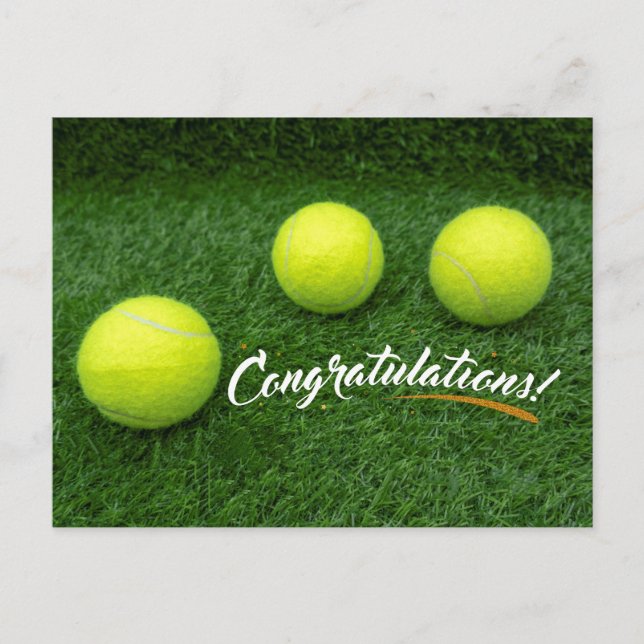 Carte Postale Félicitations balle de tennis vert (Devant)