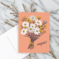 FÉLICITATIONS Bouquet de Daisy Floral Mignon Perso