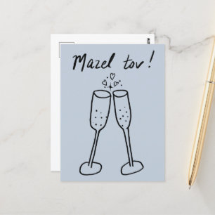 Carte Postale Félicitations Champagne de Mariage Acclamations Cr
