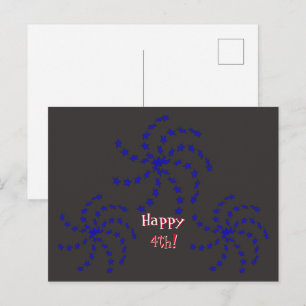 Carte postale - Félicitations de feu d'artifice