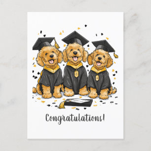 Carte Postale Félicitations diplômé Chiens Goldendoodle