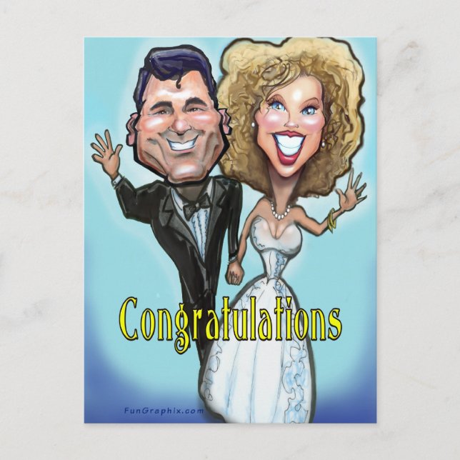 Carte Postale Félicitations Dolls Mariages (Devant)