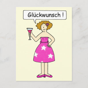 Carte Postale Félicitations en allemand.