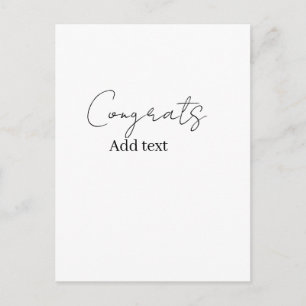 Carte Postale Félicitations félicitations diplômé nom date