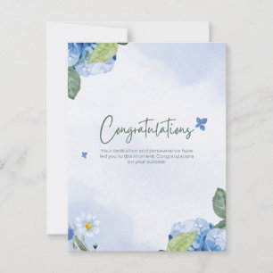 Carte Postale Félicitations florales élégantes