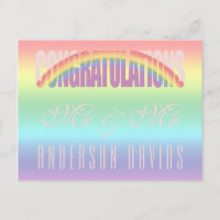 Félicitations Gay Couple Rainbow Flag