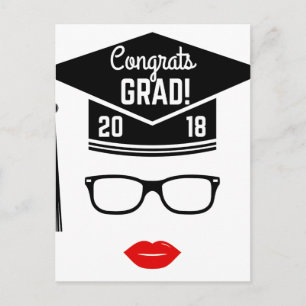 Carte Postale félicitations grad 2018 fille