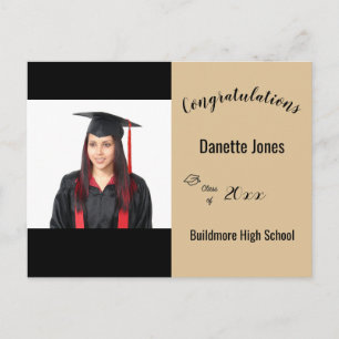 Carte Postale Félicitations Graduate Année photo École Postca
