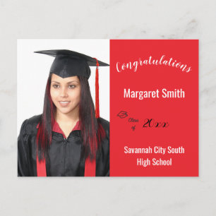 Carte Postale Félicitations Graduate Custom Photo Année School