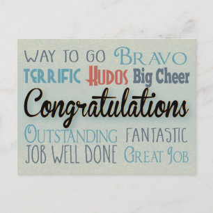 Carte Postale Félicitations - La voie à suivre