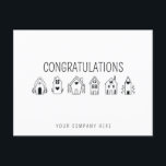 Carte Postale Félicitations Nouveau Propriétaire Immobilier<br><div class="desc">Félicitez vos nouveaux propriétaires avec cette simple et élégante carte postale immobilière.</div>