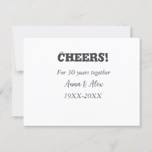 Carte Postale Félicitations pour 30 ans d'anniversaire ensemble 