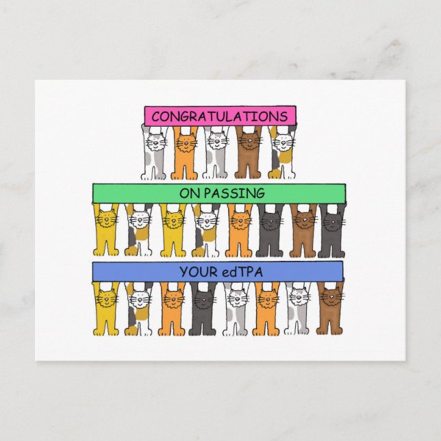 Carte Postale Félicitations pour avoir transmis votre edTPA (Devant)