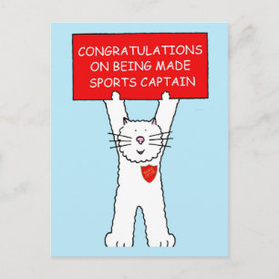 Carte Postale Félicitations pour devenir Capitaine de Sport.