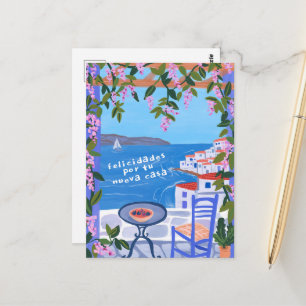 Carte Postale Félicitations pour la nouvelle maison avec vue sur