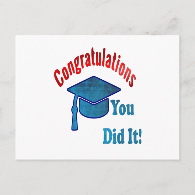 Carte Postale Félicitations pour la remise des diplômes (Devant)