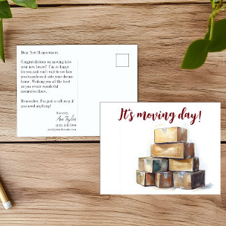 Carte Postale Félicitations pour le jour de déménagement