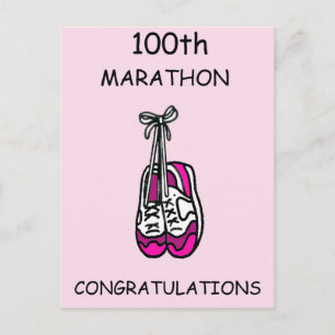 Carte Postale Félicitations pour son 100e Marathon