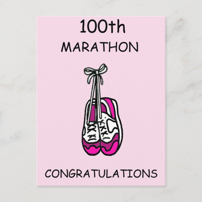 Carte Postale Félicitations pour son 100e Marathon (Devant)