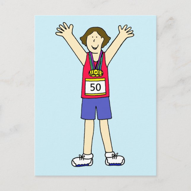Carte Postale Félicitations pour son 50e marathon (Devant)