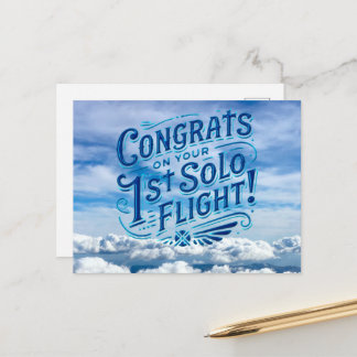 Carte Postale Félicitations pour votre 1er vol solo