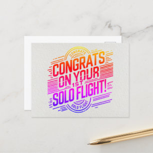 Carte Postale Félicitations pour votre 1er vol solo