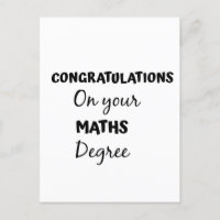 félicitations pour votre diplôme de maths