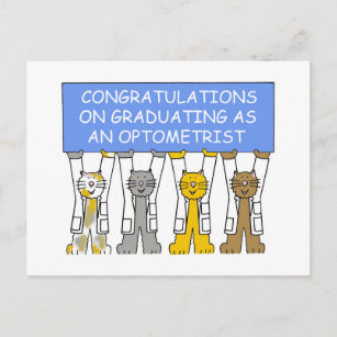 Carte Postale Félicitations pour votre diplôme d'Optométriste.
