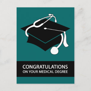 Carte Postale félicitations pour votre diplôme médical : sarcell