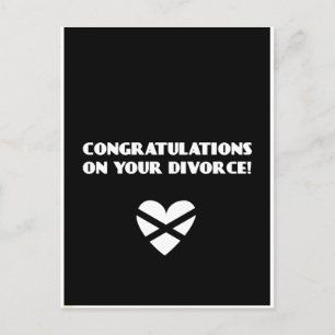 Carte Postale Félicitations pour votre divorce