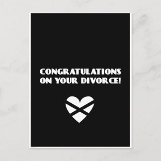 Carte Postale Félicitations pour votre divorce
