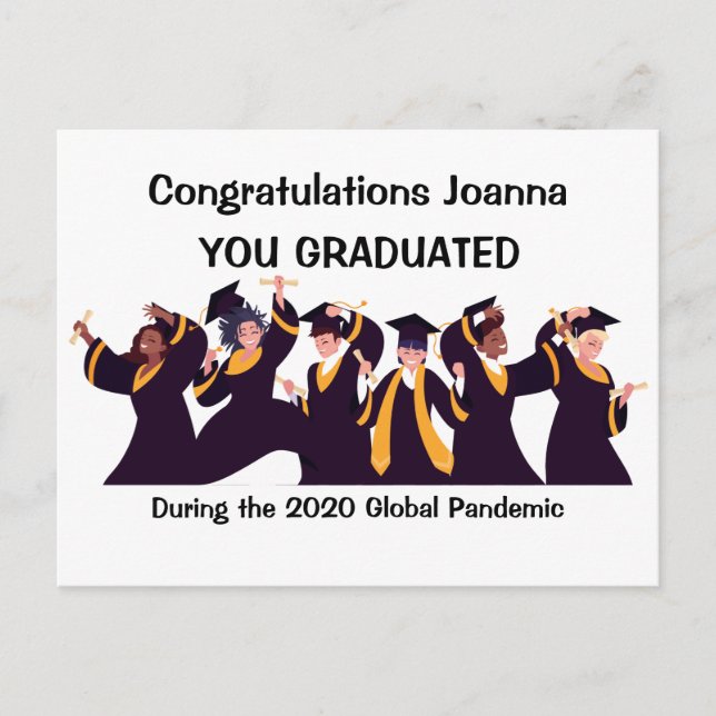 Carte Postale Félicitations pour votre Graduation 2020 (Devant)