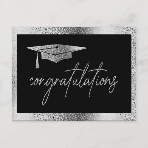 Carte Postale Félicitations Silver Grad Casquette Grad Grad Grad
