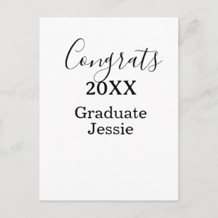 Carte Postale Félicitations simples de remise de diplôme minimal