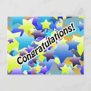 Carte Postale Félicitations Stars