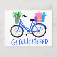FÉLICITATIONS Vélo Bleu Mignon BDAY Personnalisé