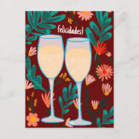 Félicitations Vin pétillant Champagne Floral À vot