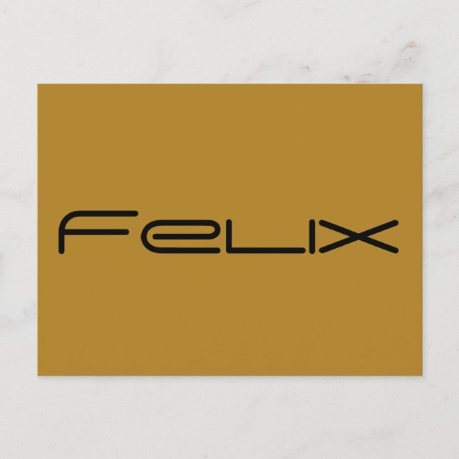 Carte Postale felix, nom de caractère de Orphan Black, géométriq (Devant)