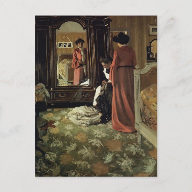 Carte Postale Felix Vallotton - Intérieur, Chambre à deux chiffr (Devant)