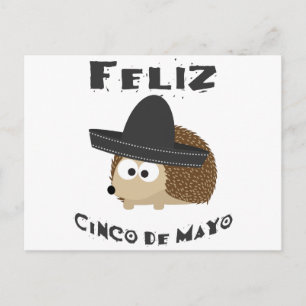 Carte Postale Feliz Cinco De Mayo Hedgehog