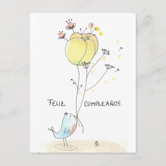 Carte Postale Feliz Cumpleaños (Devant)